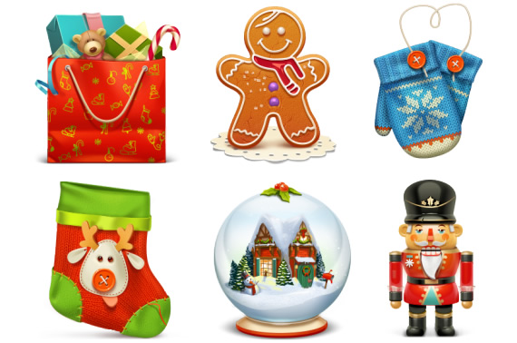 Iconos de Navidad 3d