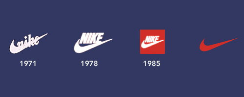 Historia de los logotipos Nike