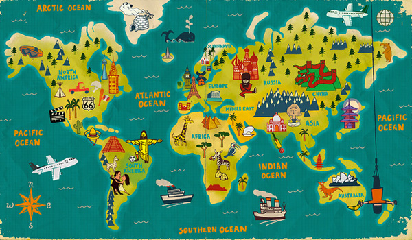 Mapas del mundo originales