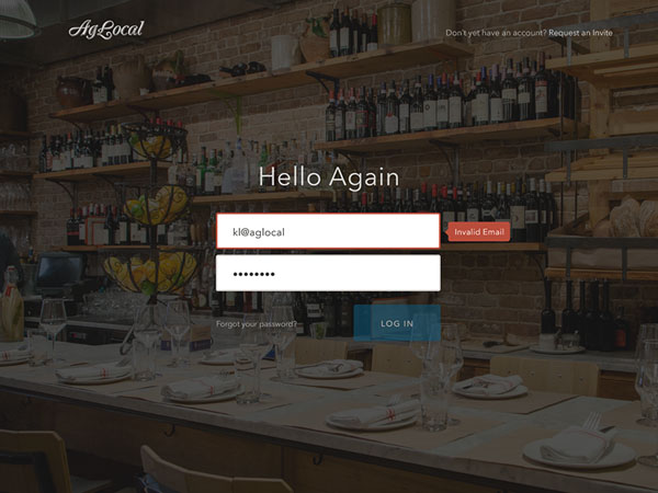 Pantallas de login Flat