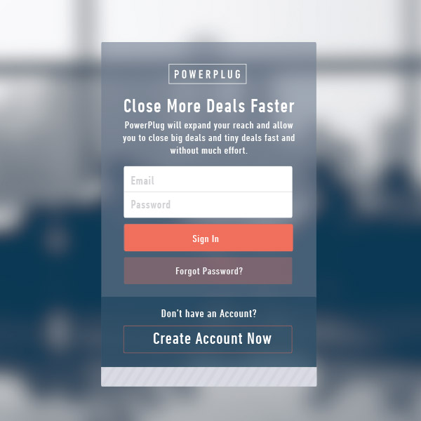 Pantallas de login Flat
