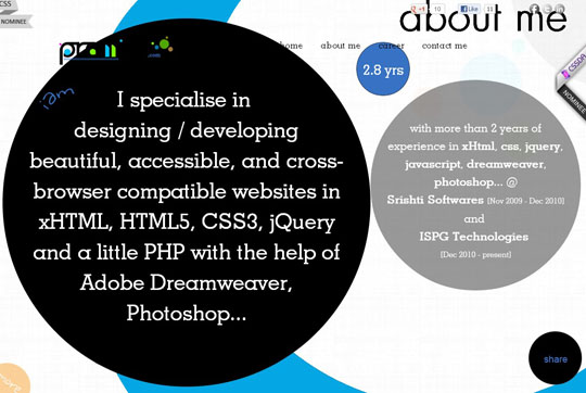 círculos en diseño web