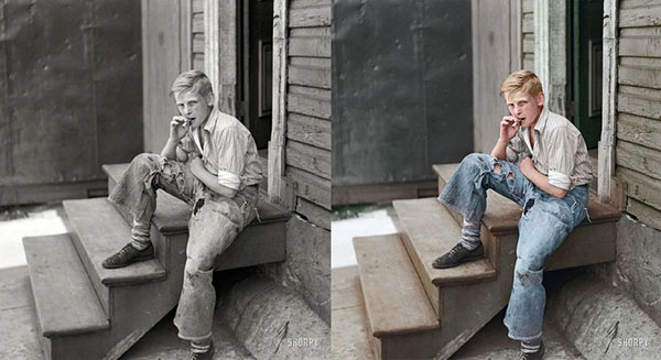 Fotos en blanco y negro coloreadas