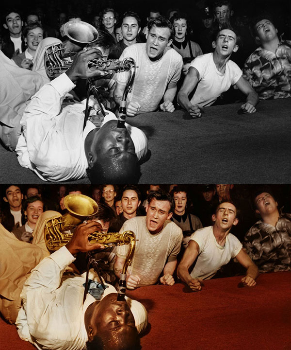 Fotos en blanco y negro coloreadas