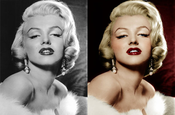 Fotos en blanco y negro coloreadas