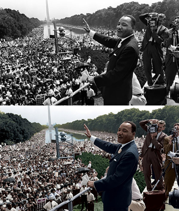 Fotos en blanco y negro coloreadas