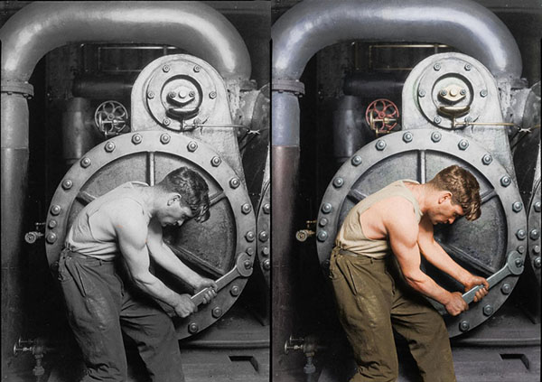 Fotos en blanco y negro coloreadas