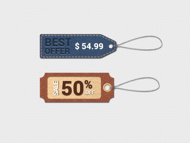 etiquetas para precios vintage