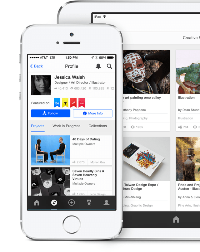 Behance para iPad