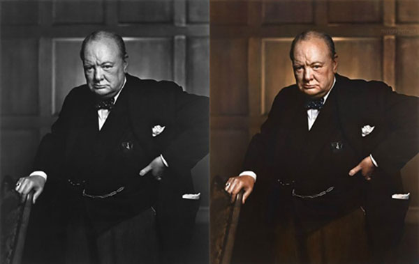 Fotos en blanco y negro coloreadas