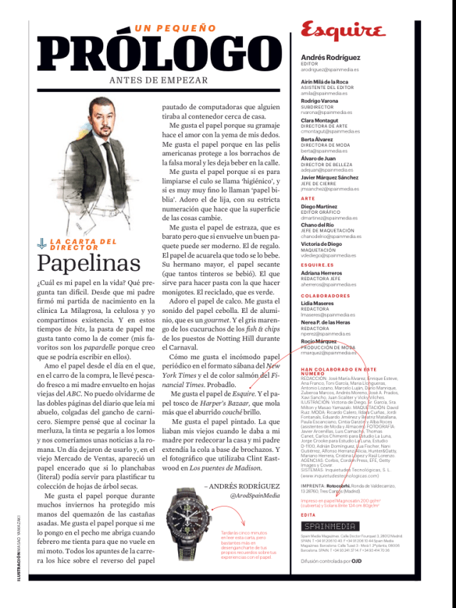 Editorial Andrés Rodríguez para Esquire