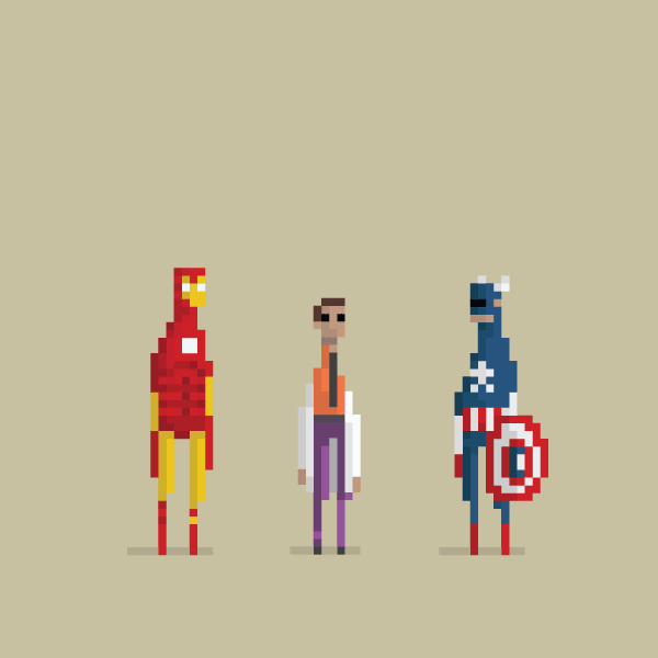 pixel art animados de peliculas