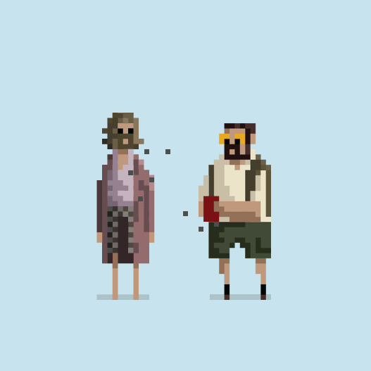 pixel art animados de peliculas