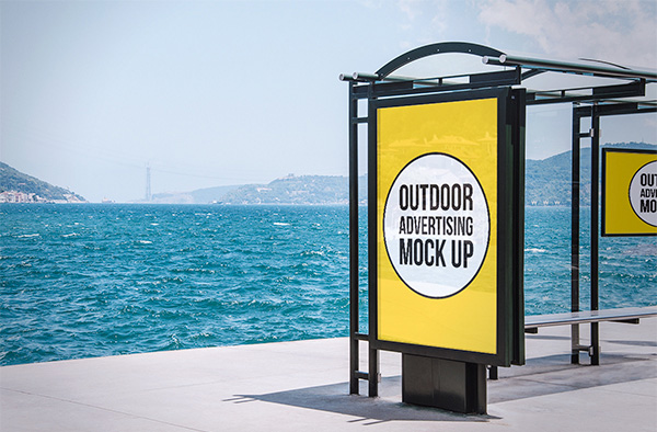 Mockup publicidad en exteriores