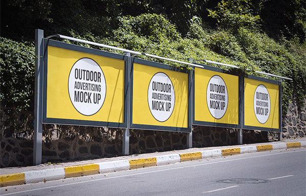 Mockup publicidad en exteriores