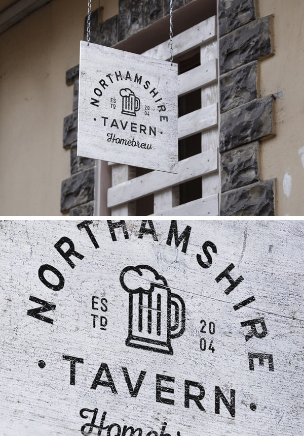 Mockup cartel exterior