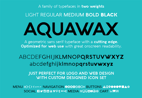 aquawax free font